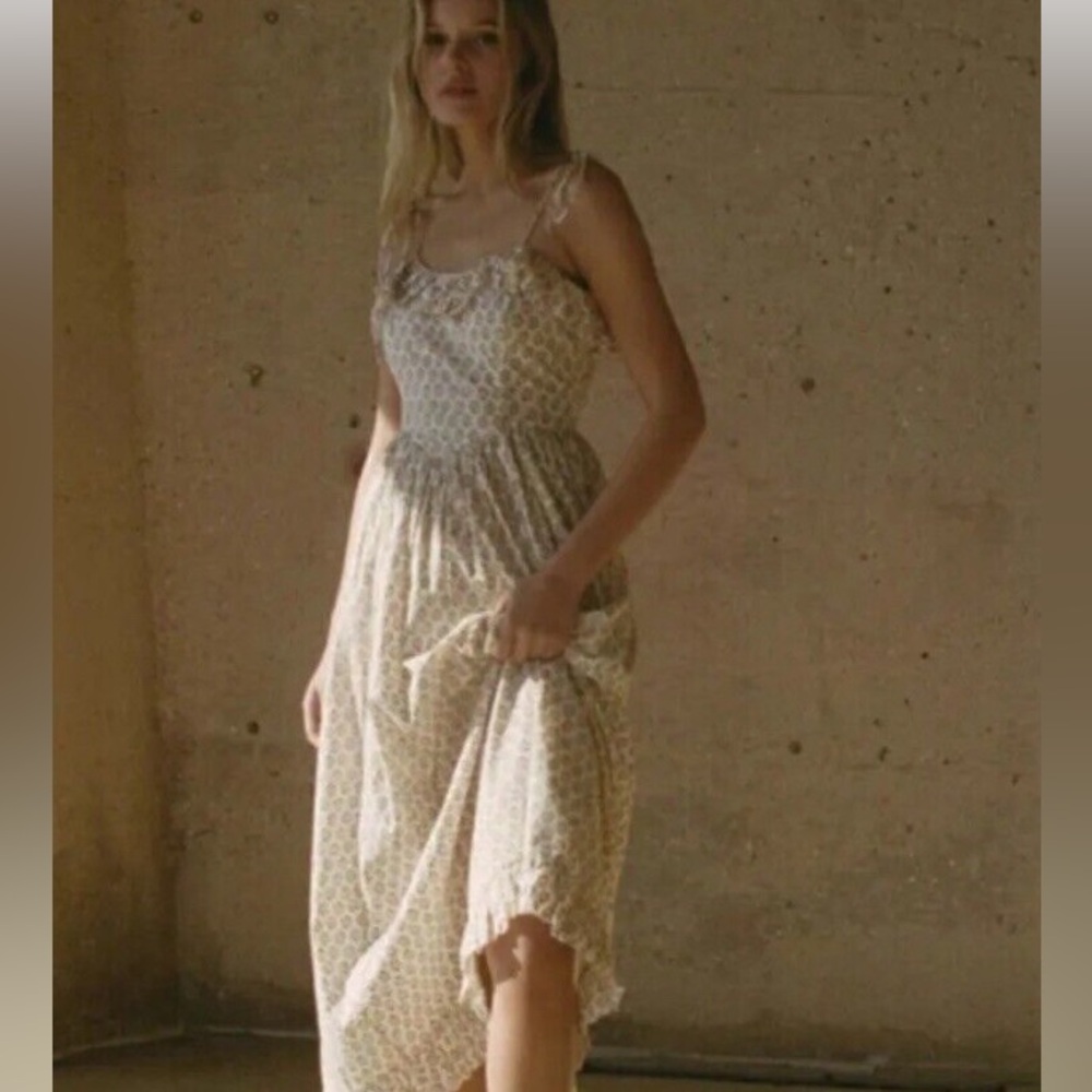 SOLD🌼🌼🌼 DOEN Wendelin dress:hemmed to midi/ M